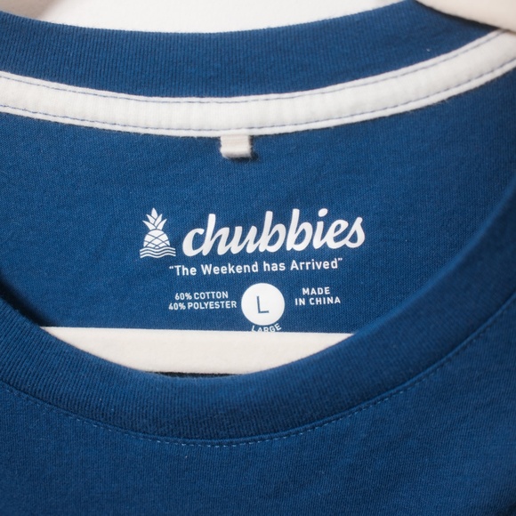 Chubbies Brand Blue “Friday” Tshirt Size Large Tee Shirt - Picture 2 of 3